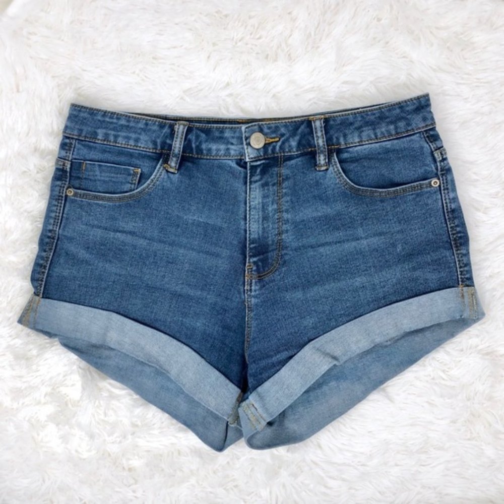 Zara High Waisted Denim Shorts Size 8